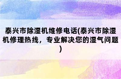 泰兴市除湿机维修电话(泰兴市除湿机修理热线，专业解决您的湿气问题)