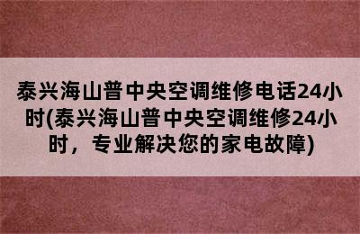 泰兴海山普中央空调维修电话24小时(泰兴海山普中央空调维修24小时，专业解决您的家电故障)