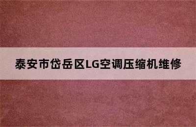 泰安市岱岳区LG空调压缩机维修