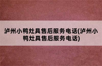 泸州小鸭灶具售后服务电话(泸州小鸭灶具售后服务电话)