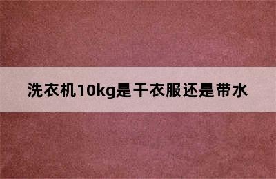 洗衣机10kg是干衣服还是带水