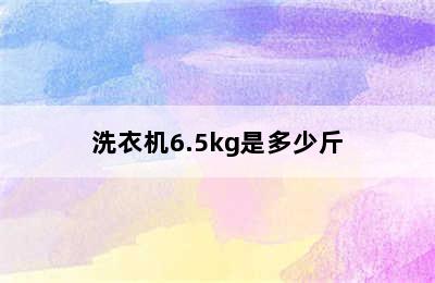 洗衣机6.5kg是多少斤