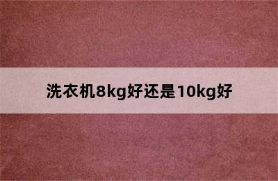 洗衣机8kg好还是10kg好