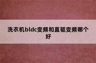 洗衣机bldc变频和直驱变频哪个好