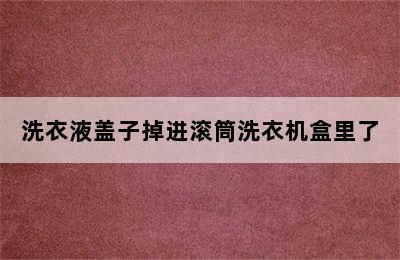 洗衣液盖子掉进滚筒洗衣机盒里了