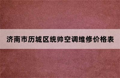 济南市历城区统帅空调维修价格表