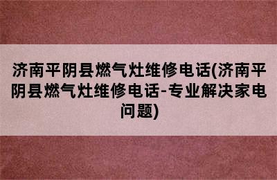 济南平阴县燃气灶维修电话(济南平阴县燃气灶维修电话-专业解决家电问题)