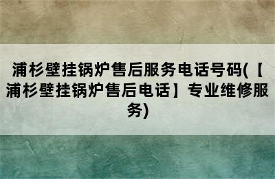 浦杉壁挂锅炉售后服务电话号码(【浦杉壁挂锅炉售后电话】专业维修服务)