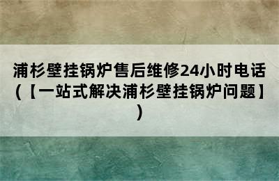 浦杉壁挂锅炉售后维修24小时电话(【一站式解决浦杉壁挂锅炉问题】)