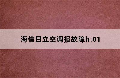 海信日立空调报故障h.01