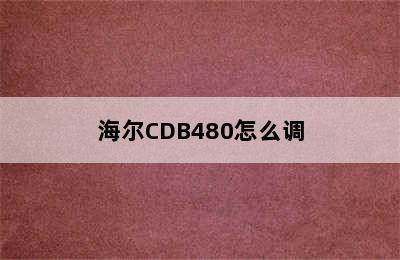 海尔CDB480怎么调