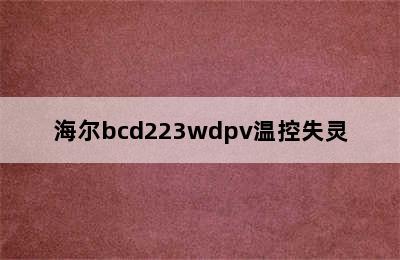 海尔bcd223wdpv温控失灵