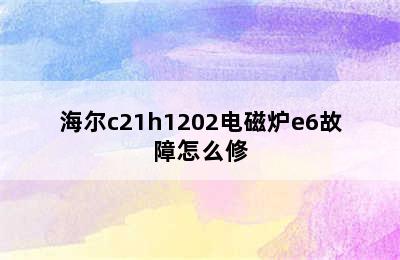 海尔c21h1202电磁炉e6故障怎么修