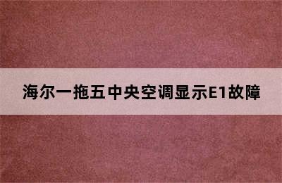 海尔一拖五中央空调显示E1故障