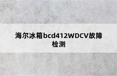 海尔冰箱bcd412WDCV故障检测
