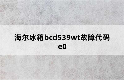 海尔冰箱bcd539wt故障代码e0