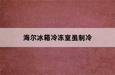 海尔冰箱冷冻室虽制冷