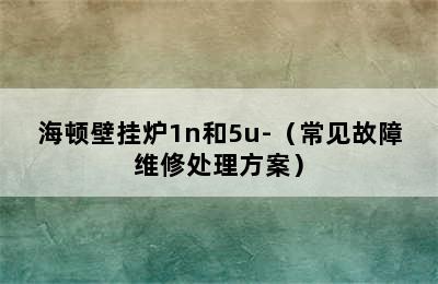 海顿壁挂炉1n和5u-（常见故障维修处理方案）