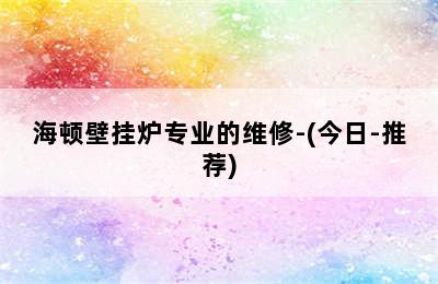 海顿壁挂炉专业的维修-(今日-推荐)