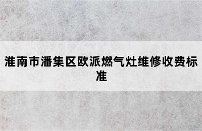 淮南市潘集区欧派燃气灶维修收费标准