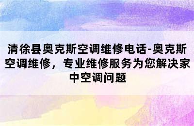 清徐县奥克斯空调维修电话-奥克斯空调维修，专业维修服务为您解决家中空调问题