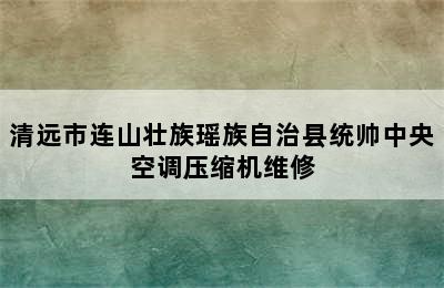 清远市连山壮族瑶族自治县统帅中央空调压缩机维修