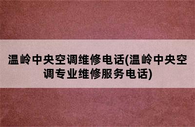 温岭中央空调维修电话(温岭中央空调专业维修服务电话)