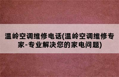 温岭空调维修电话(温岭空调维修专家-专业解决您的家电问题)