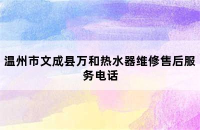 温州市文成县万和热水器维修售后服务电话