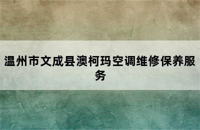 温州市文成县澳柯玛空调维修保养服务