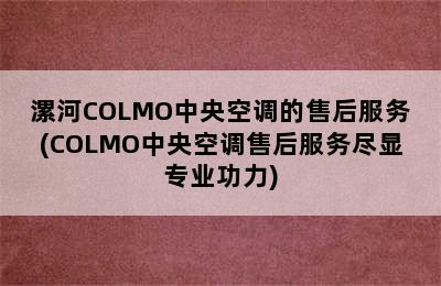 漯河COLMO中央空调的售后服务(COLMO中央空调售后服务尽显专业功力)