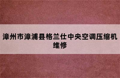 漳州市漳浦县格兰仕中央空调压缩机维修