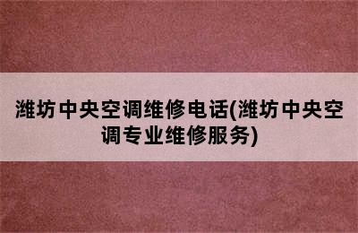 潍坊中央空调维修电话(潍坊中央空调专业维修服务)