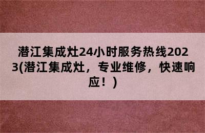 潜江集成灶24小时服务热线2023(潜江集成灶，专业维修，快速响应！)