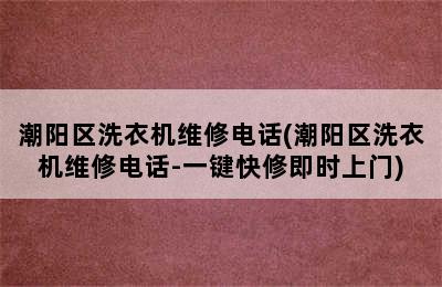 潮阳区洗衣机维修电话(潮阳区洗衣机维修电话-一键快修即时上门)