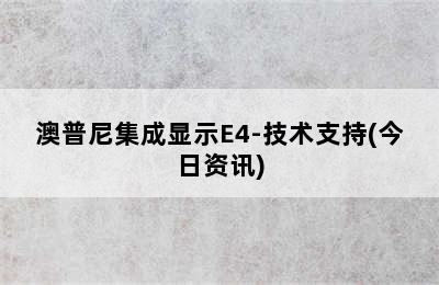 澳普尼集成显示E4-技术支持(今日资讯)