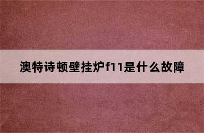 澳特诗顿壁挂炉f11是什么故障