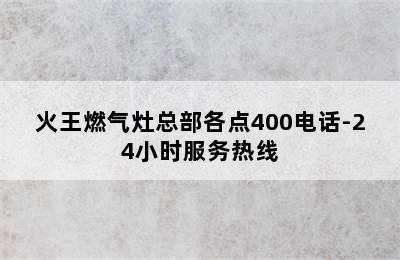 火王燃气灶总部各点400电话-24小时服务热线