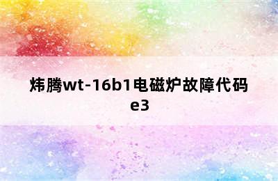 炜腾wt-16b1电磁炉故障代码e3
