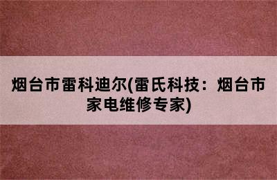 烟台市雷科迪尔(雷氏科技：烟台市家电维修专家)