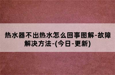 热水器不出热水怎么回事图解-故障解决方法-(今日-更新)