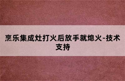 烹乐集成灶打火后放手就熄火-技术支持