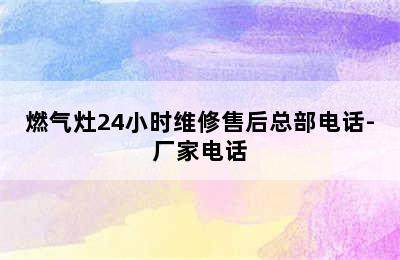 燃气灶24小时维修售后总部电话-厂家电话