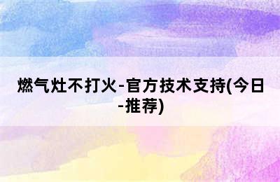 燃气灶不打火-官方技术支持(今日-推荐)