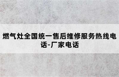 燃气灶全国统一售后维修服务热线电话-厂家电话