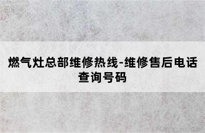 燃气灶总部维修热线-维修售后电话查询号码