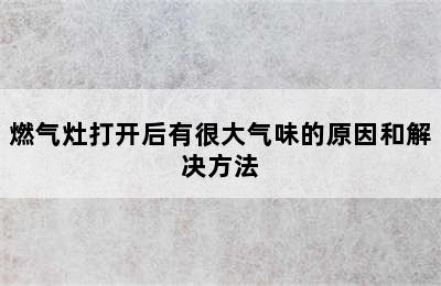 燃气灶打开后有很大气味的原因和解决方法