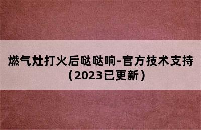 燃气灶打火后哒哒响-官方技术支持（2023已更新）