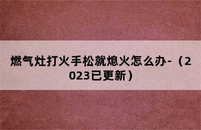 燃气灶打火手松就熄火怎么办-（2023已更新）