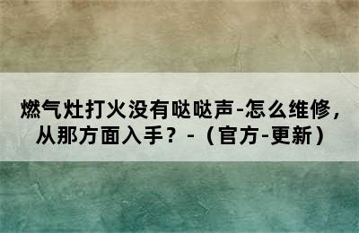 燃气灶打火没有哒哒声-怎么维修，从那方面入手？-（官方-更新）